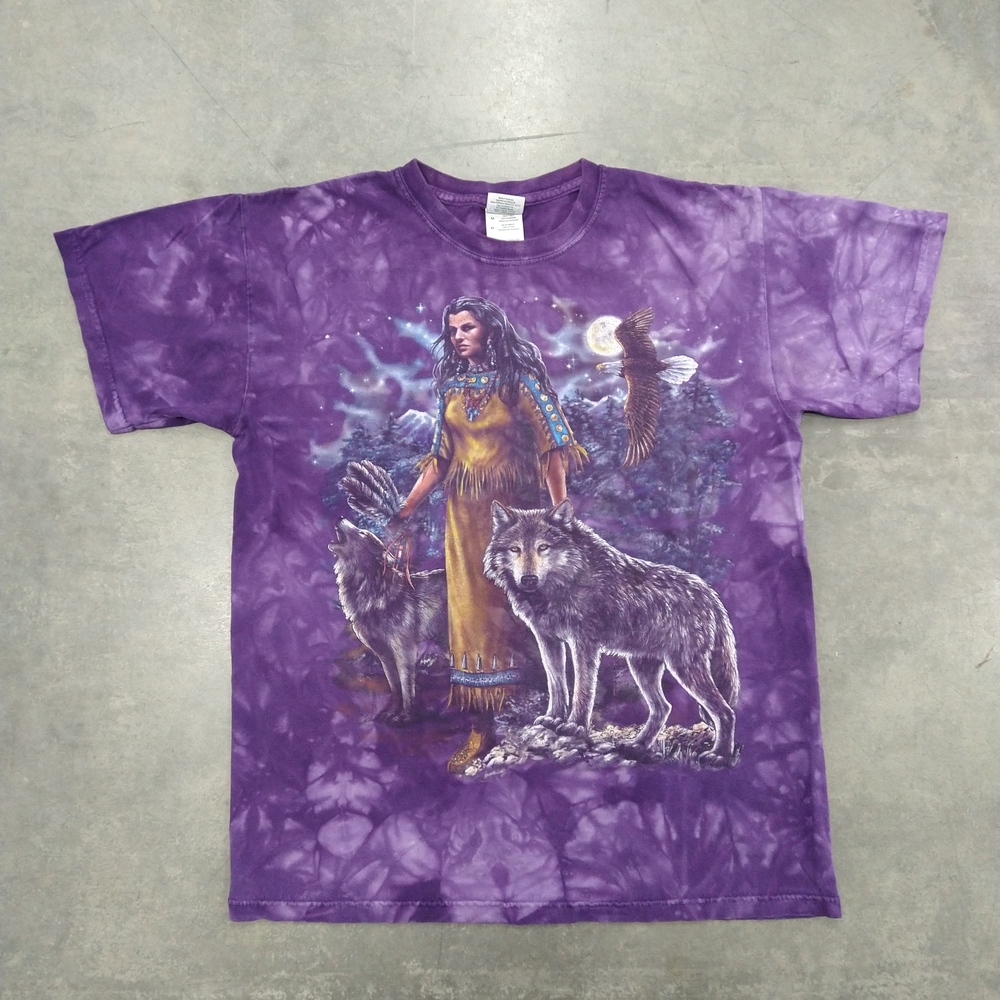 Nature Woman VTG T-Shirt M Measurements Purple Gildan